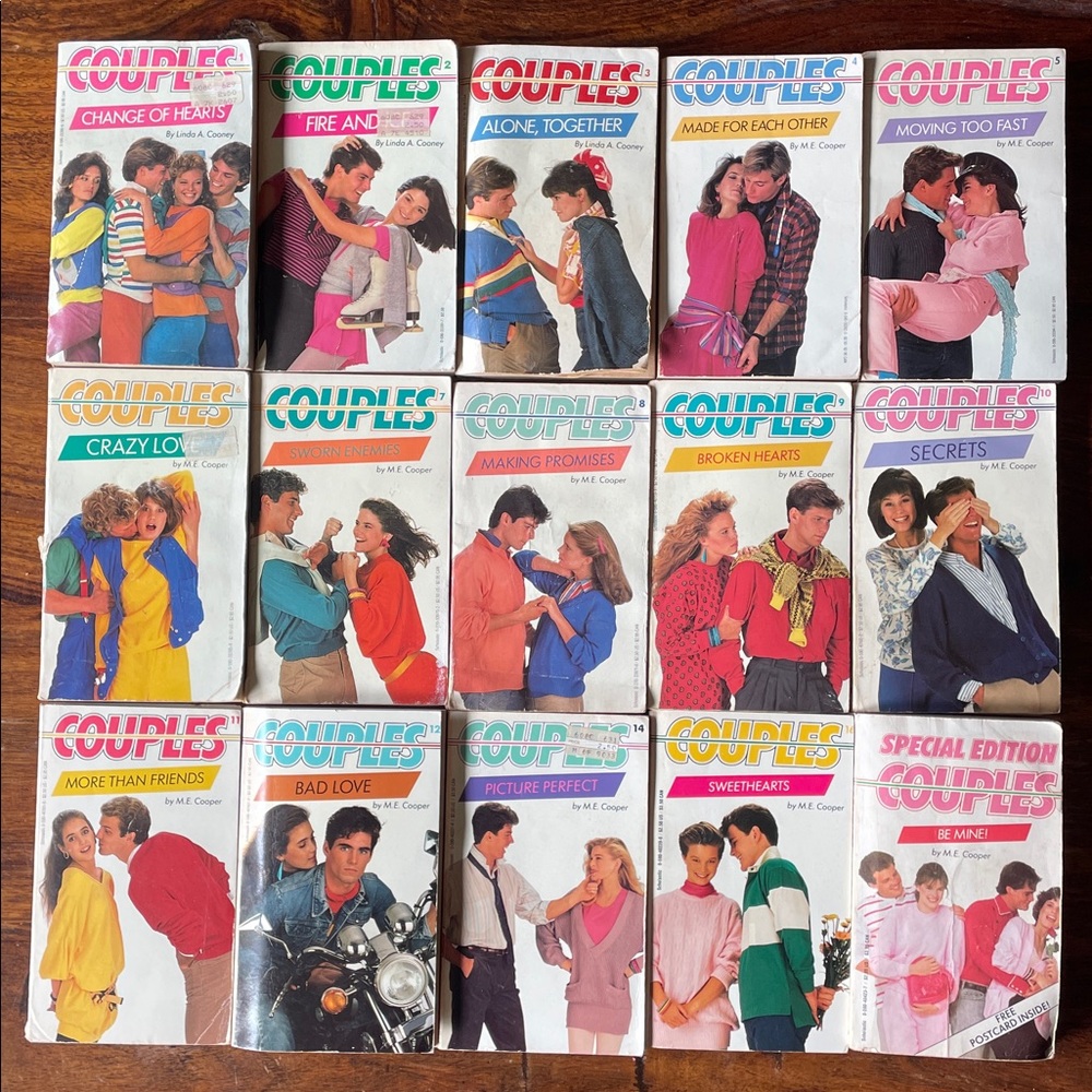 15 Vintage COUPLES series by M E Cooper Paperback Books Teen YA 80s (Set #A)